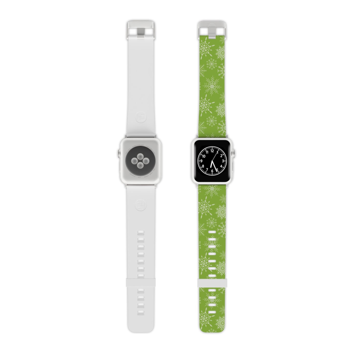 Green Snowflake Pattern Apple Watch Band