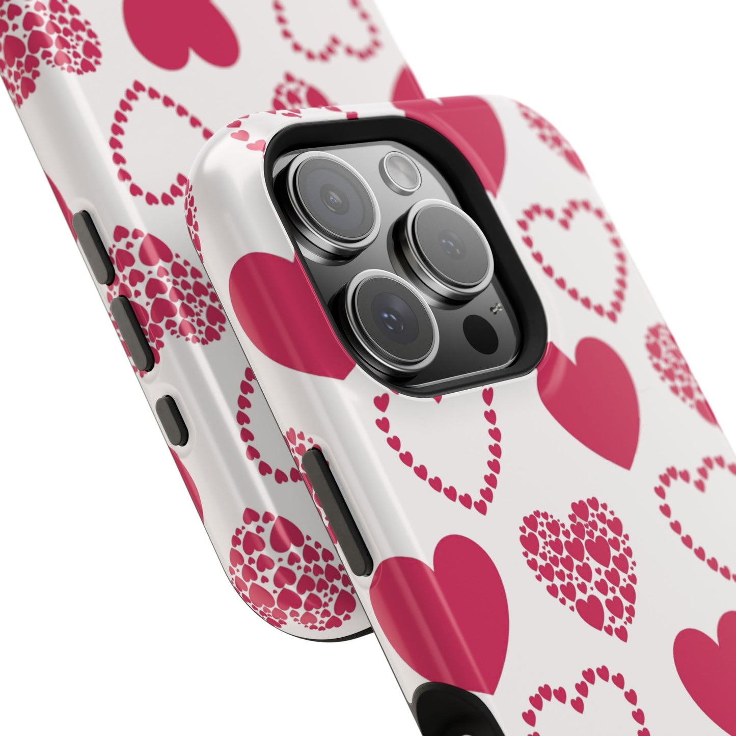 Clustered Pink Hearts MagSafe iPhone Case