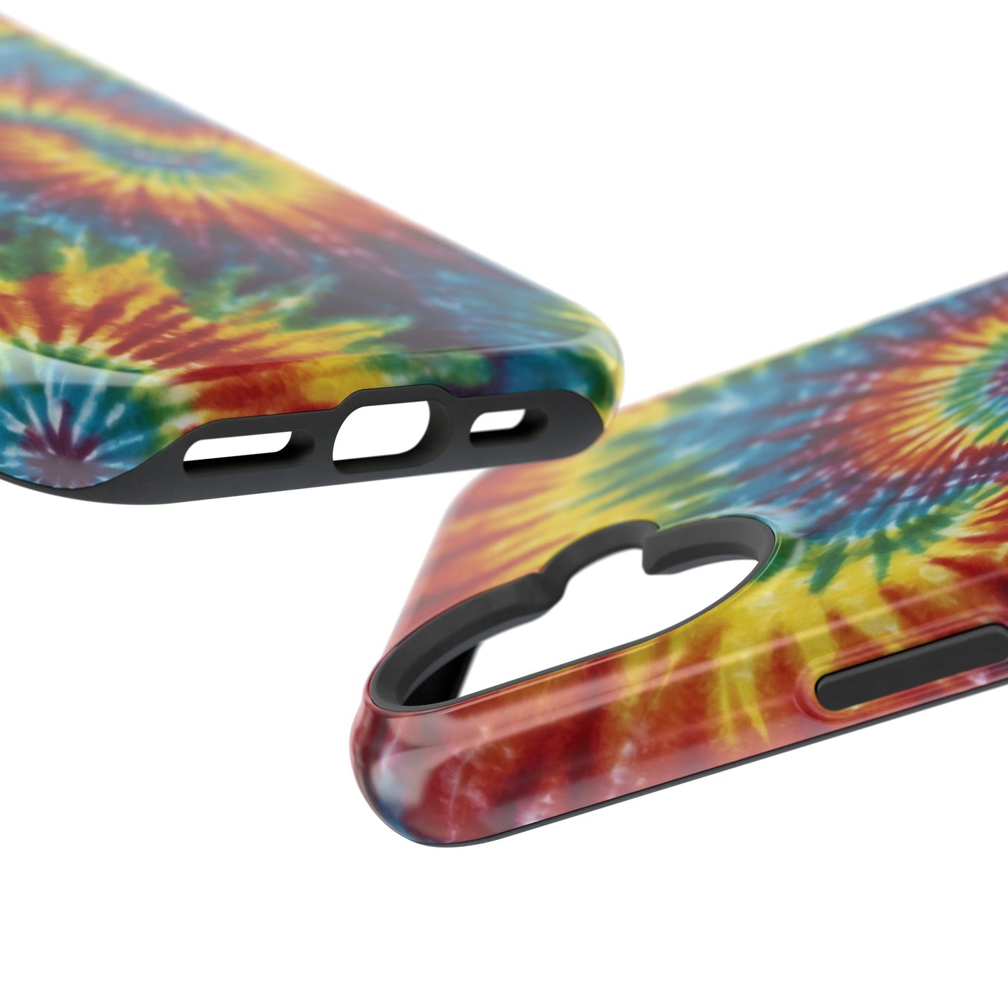 Retro Rainbow Tie-Dye MagSafe Case – Swirl Design