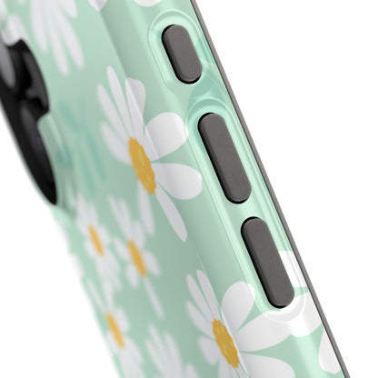 Charming Daisy Floral Tough MagSafe iPhone Case – Spring Pastel Design, Shockproof & Slim