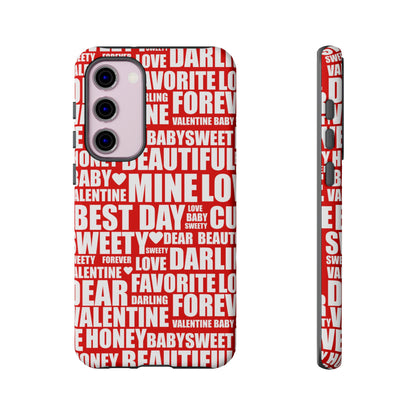 Valentine's Love Typography Samsung Galaxy Case