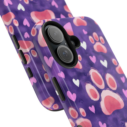 Bold Paw Print iPhone Case - Vibrant Pet-Themed Protective Cover