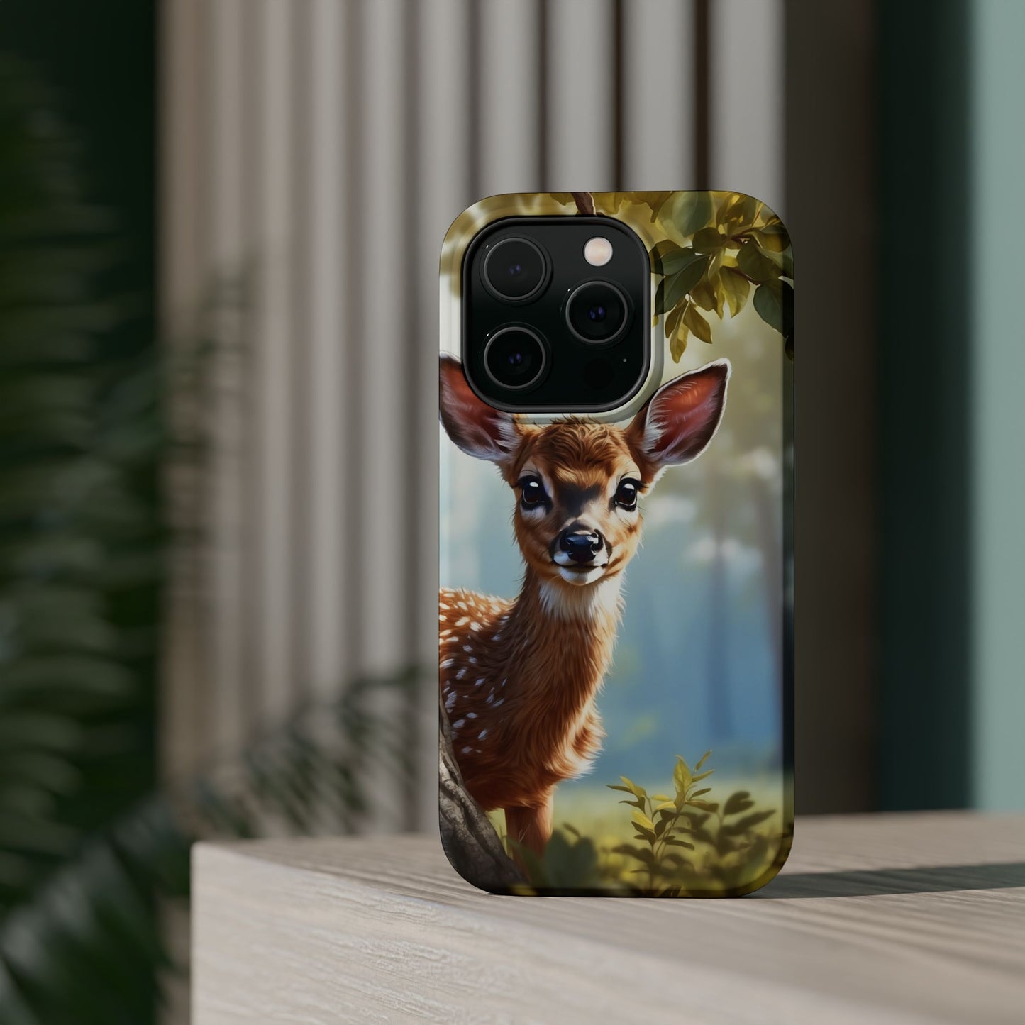 Whimsical Fawn in a Sunlit Forest MagSafe iPhone Case