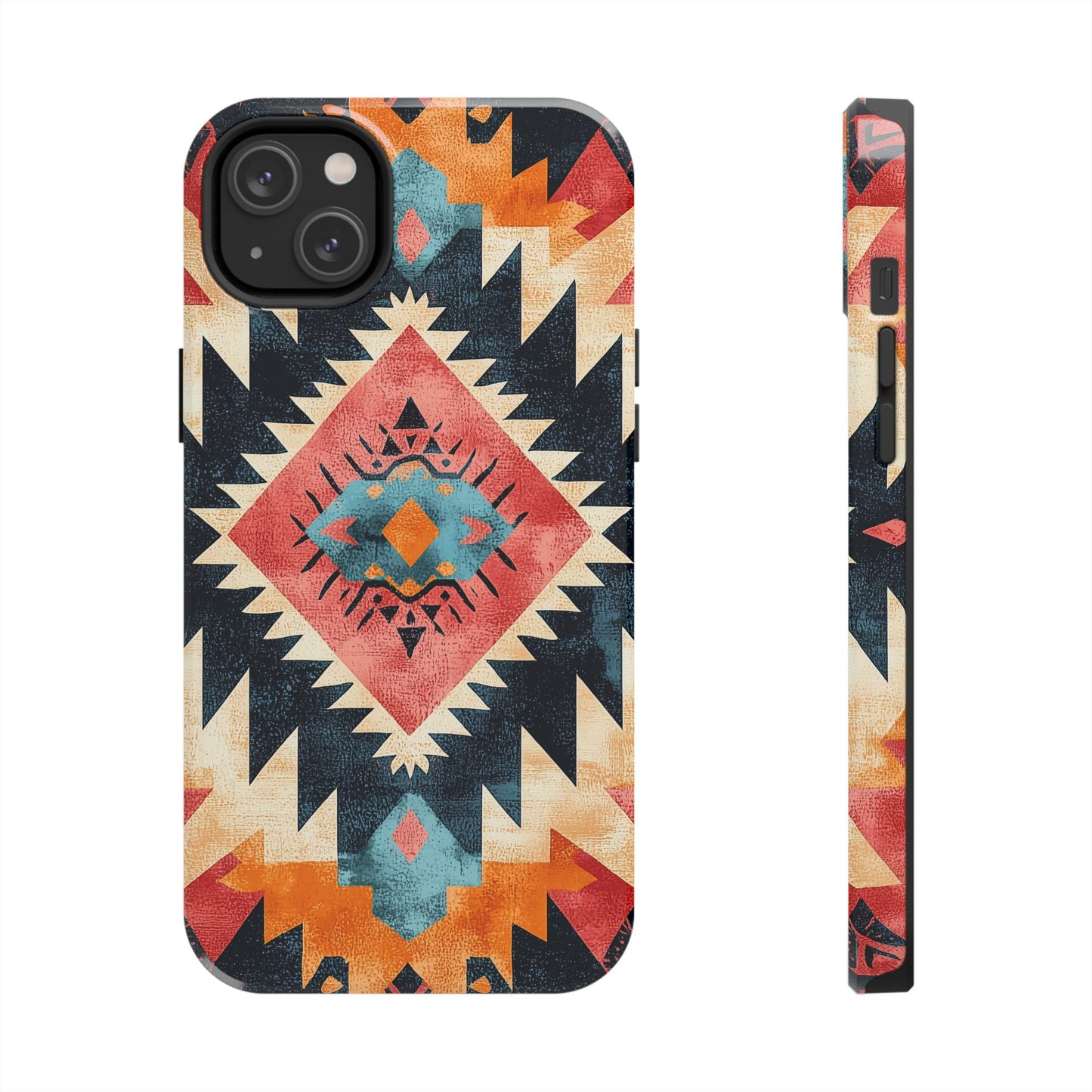 Bold Aztec Pattern Tough iPhone Case – Vibrant Geometric Design, Dual - Layer Protection - BOGO Cases