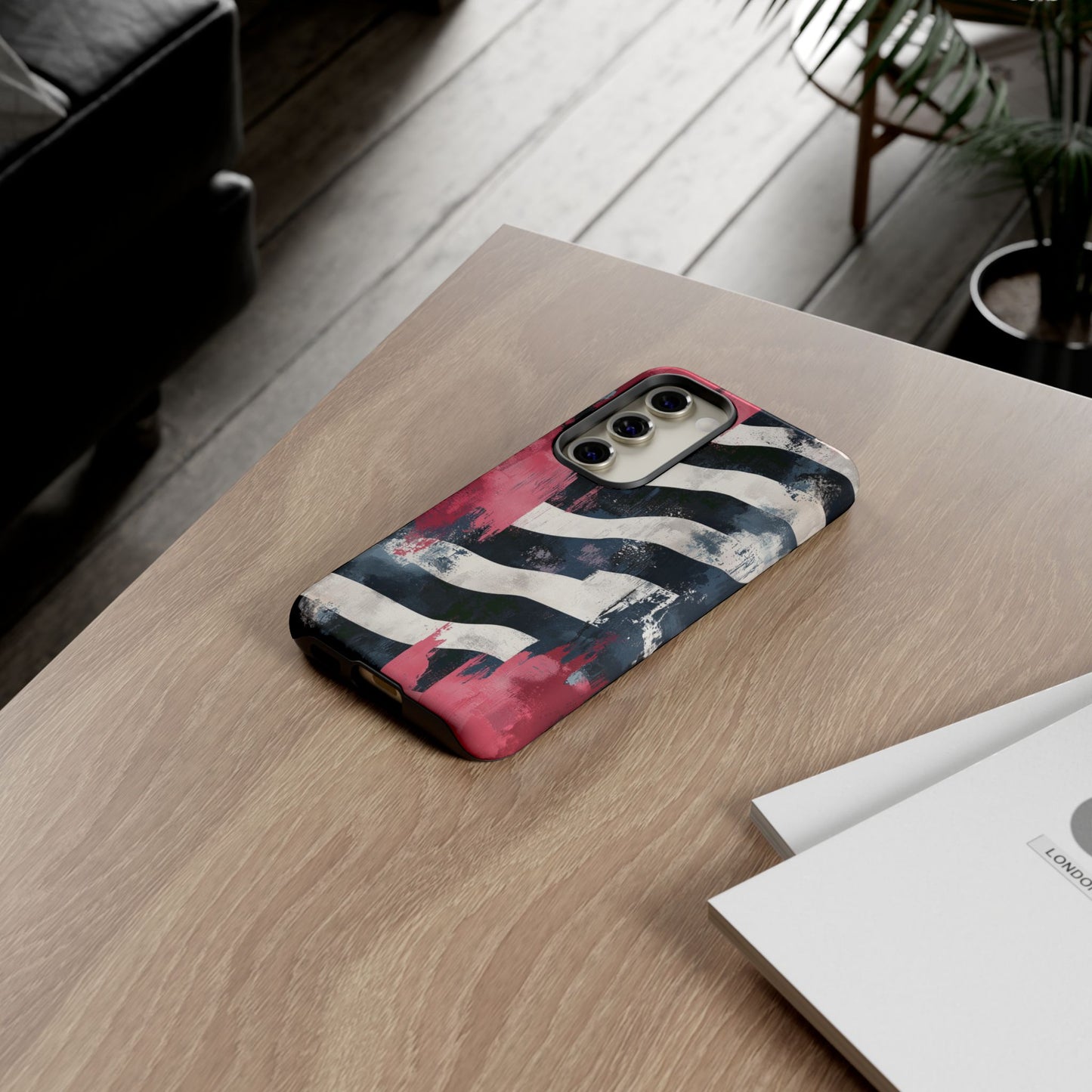 Blood Zebra Samsung Case – Bold Red & Black Pattern