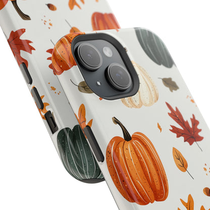 Autumn Pumpkin MagSafe iPhone Case – Fall Leaves and Harvest Design