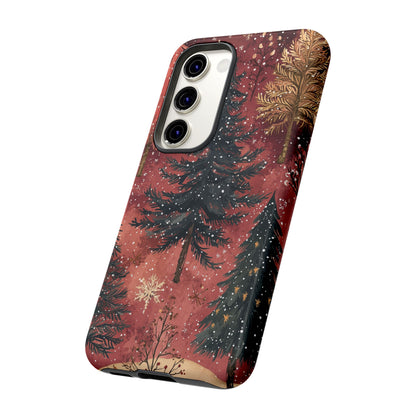 Rustic Red Winter Forest - Samsung Galaxy Series Case