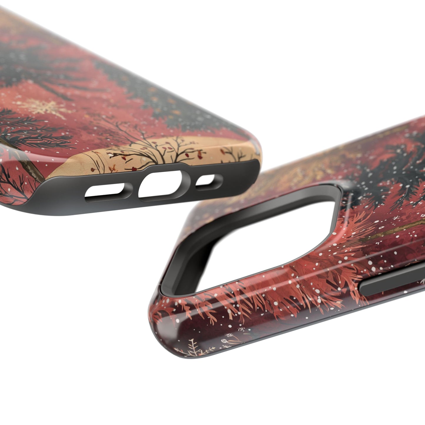 Rustic Red Winter Forest - MagSafe iPhone Series Case