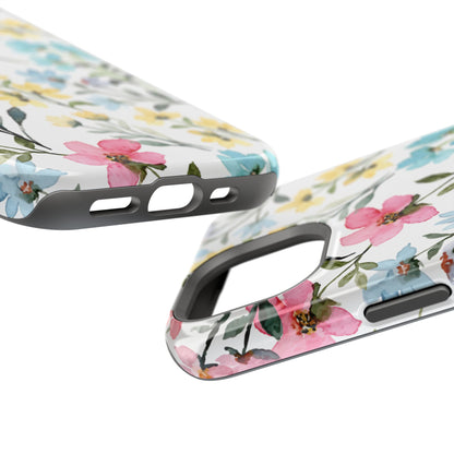 Watercolor Floral Bliss – MagSafe Case with Pastel Flower Design