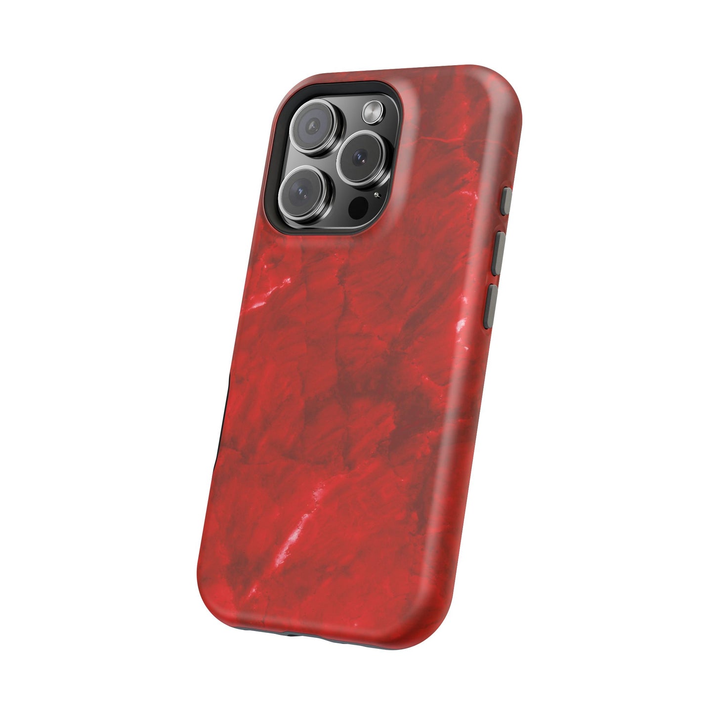 Bold Red Marble MagSafe iPhone Case – Luxe Design Meets Magnetic Precision