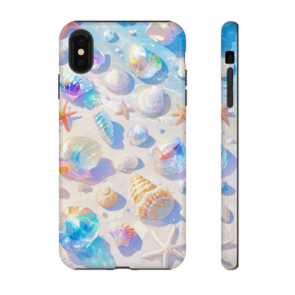 Summer Watercolor Treasure: Cute Beach, Seashell, and Starfish Phone Case For iPhones & Samsung Galaxy Phones