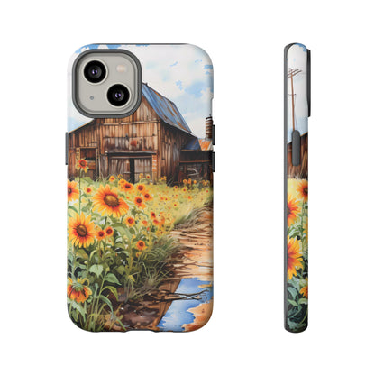 Sunflower iPhone Case  Rustic Farm Style