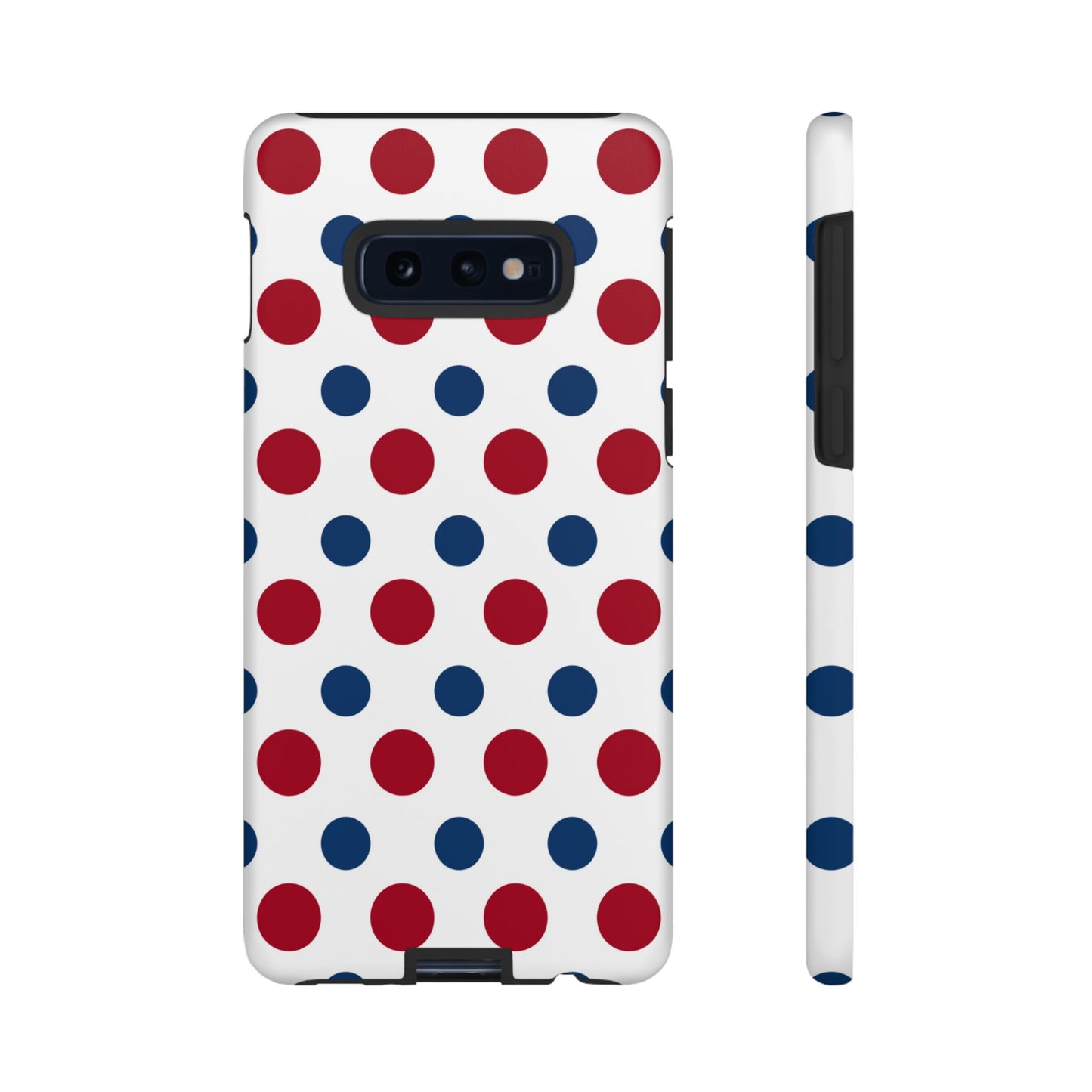 Patriotic Navy, White, and Red Polka Dot Samsung Galaxy Case