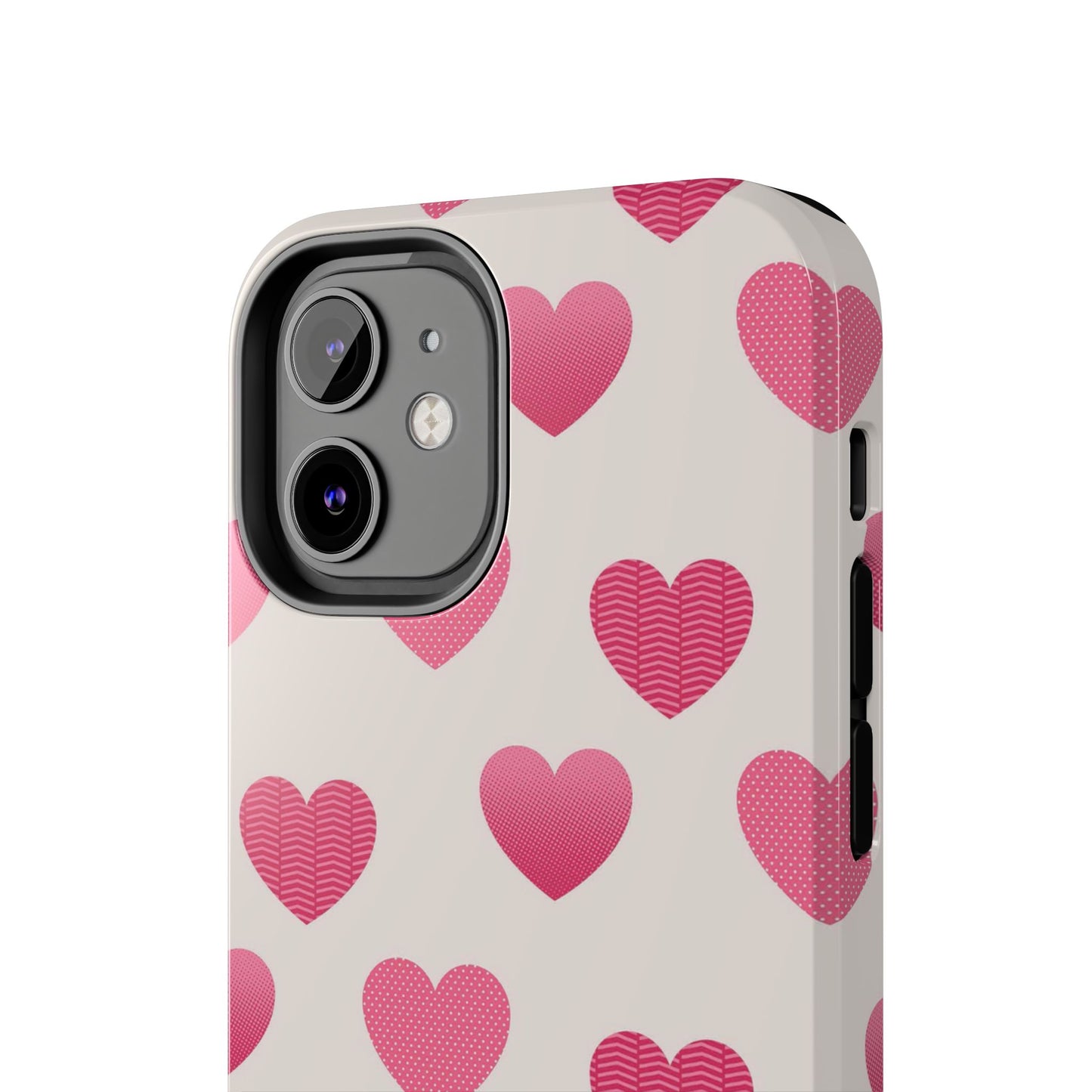 Textured Hearts iPhone Case