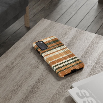 Samsung Galaxy Case - Pumpkin Spice Plaid Design