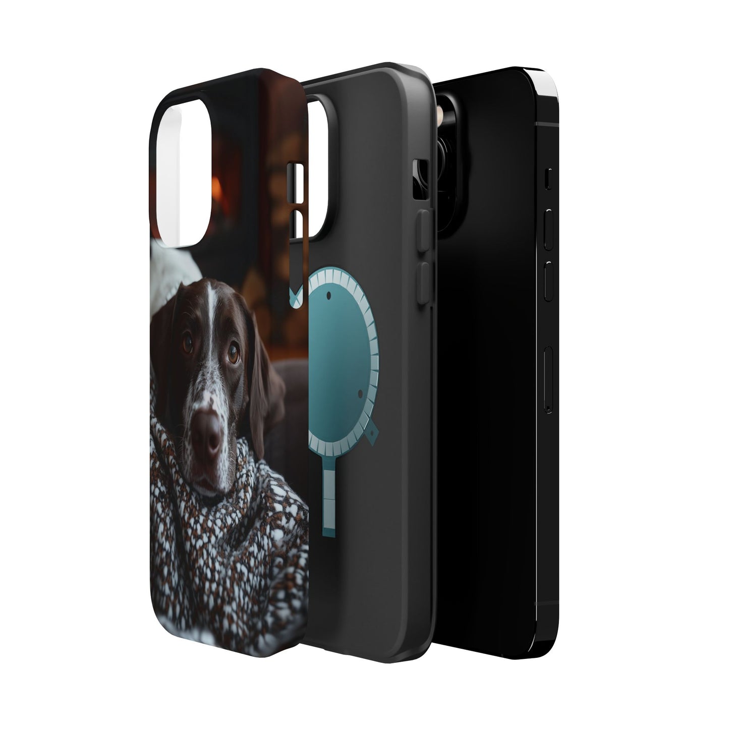 Majestic German Shorthaired Pointer MagSafe iPhone Case – Sunset Prairie Design