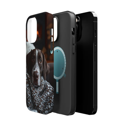 Majestic German Shorthaired Pointer MagSafe iPhone Case – Sunset Prairie Design