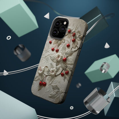 Unleash Your Inner Goddess With Our Athenian Elegance Cherry Marble Phone Case | A Blend of Classic Art and Modern Tech | Cute Cherries | Stone