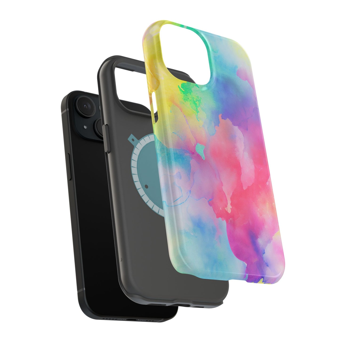 Pastel Watercolor Dream MagSafe iPhone Case – Slim Profile, Glossy Finish