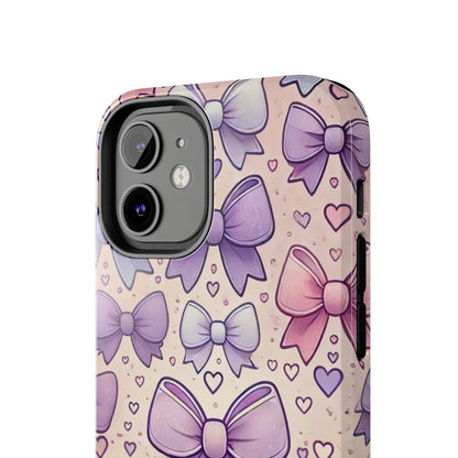 Pastel Bow iPhone Case - Cute Girly Pattern Protective Cover