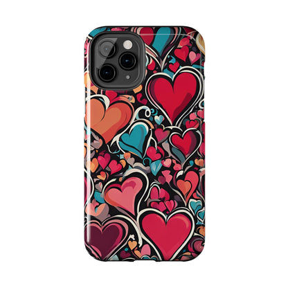 Vibrant Multicolor Heart Art – iPhone Case