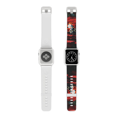 Elegant Rose & Ladybug Charm Apple Watch Band