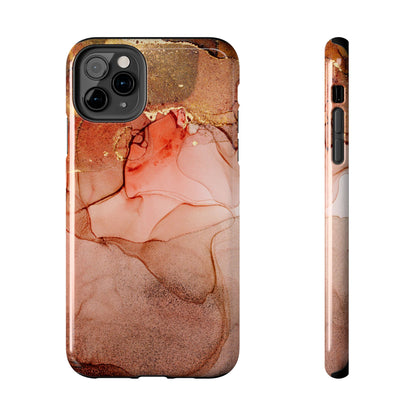 Ruby Red Marble Samsung Galaxy Case - Elegant Red Marble with Gold Accents