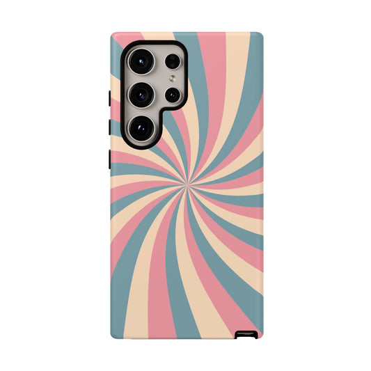 Vintage Pastel Swirl  Samsung Galaxy Case – Dual-Layer Protection with 70s-Inspired Design