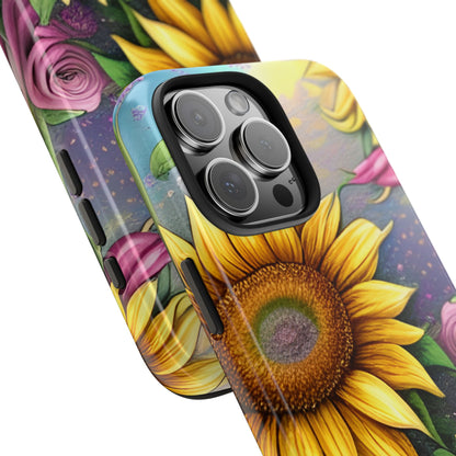 Whimsical Sunflower & Rose Garden - iPhone Series Case