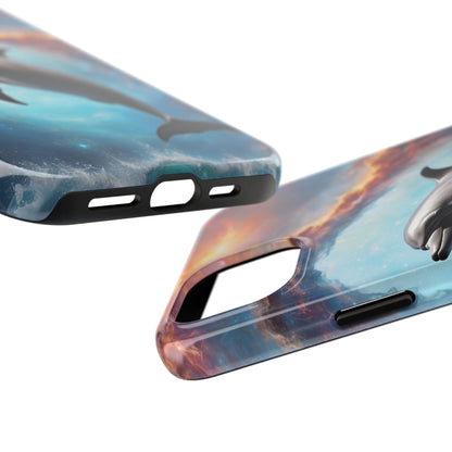 Cosmic Dolphin Space Vibes - iPhone Case