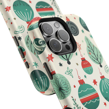 Vintage Christmas Ornaments Pattern – MagSafe iPhone Series Case