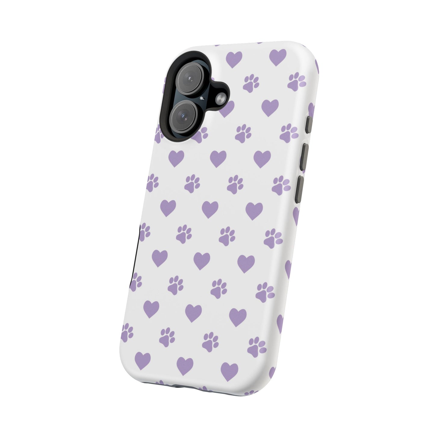 Paw Prints & Hearts – MagSafe iPhone Case with Adorable Pet-Lover Design