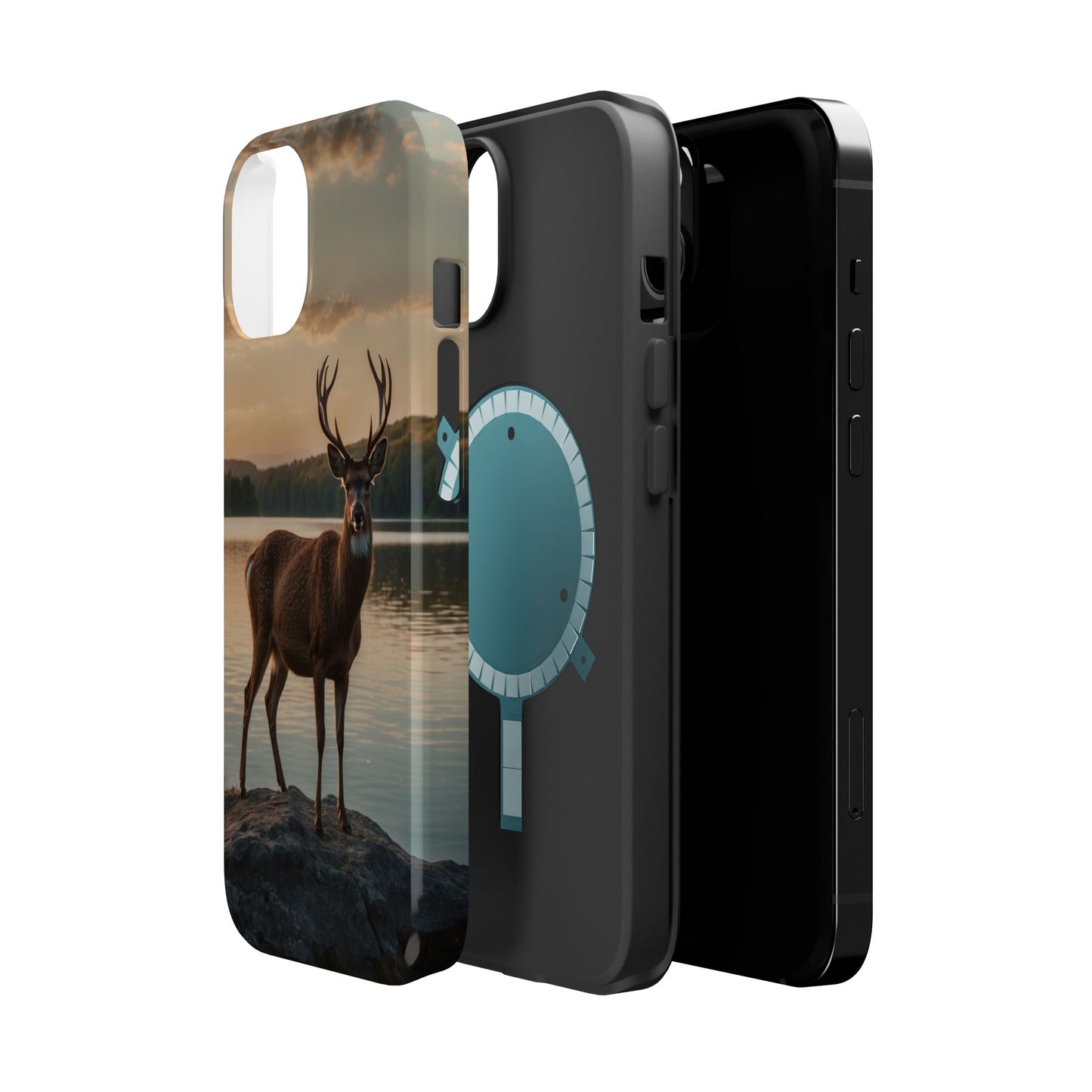 Majestic Stag at Sunset – MagSafe iPhone Case