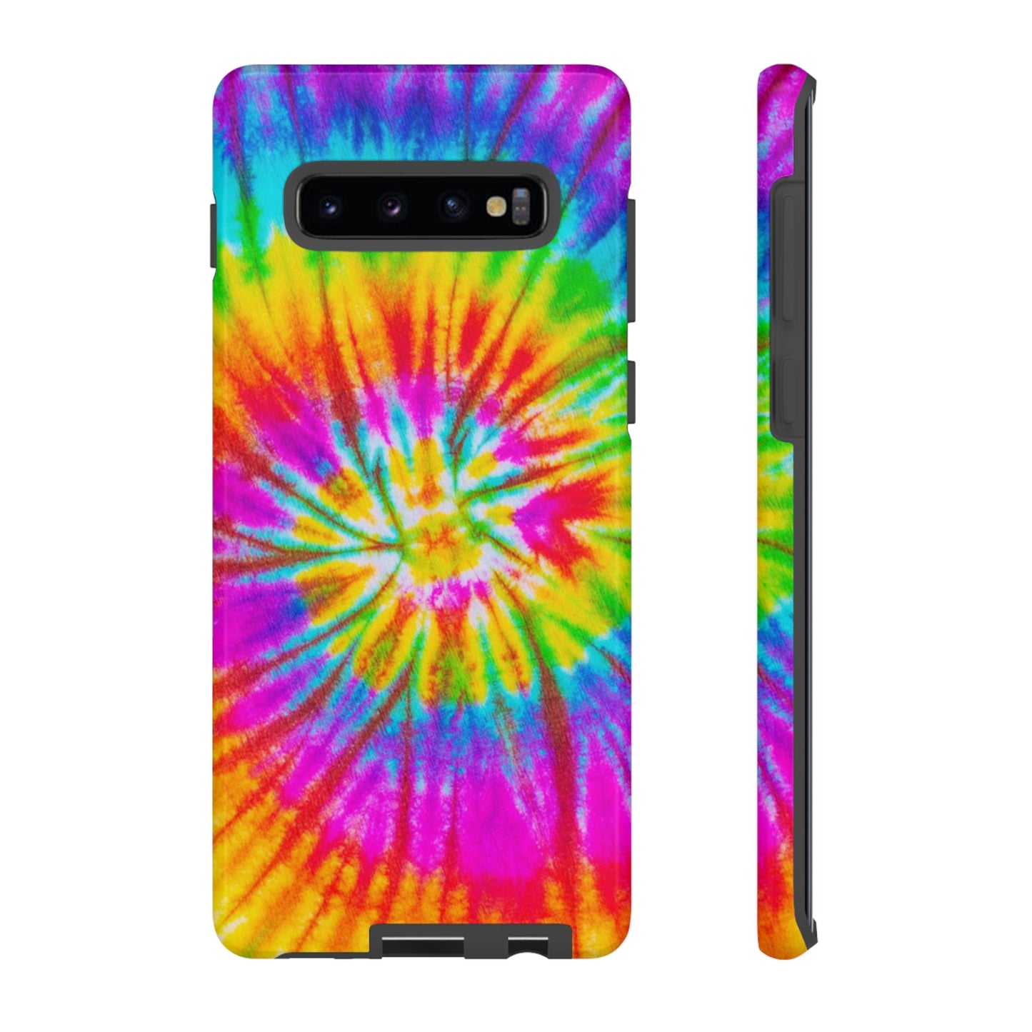 Vibrant Rainbow Spiral Tie-Dye Samsung Galaxy Case – Bold & Retro Style