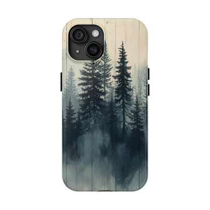 Misty Forest Wood iPhone Case - Nature-Inspired Protective Cover