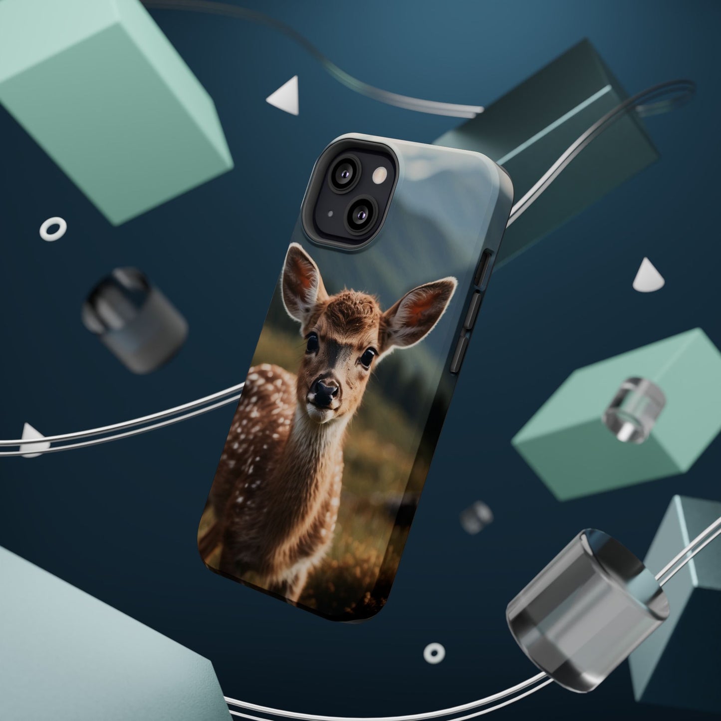 Gentle Fawn in Mountain Meadows MagSafe iPhone Case