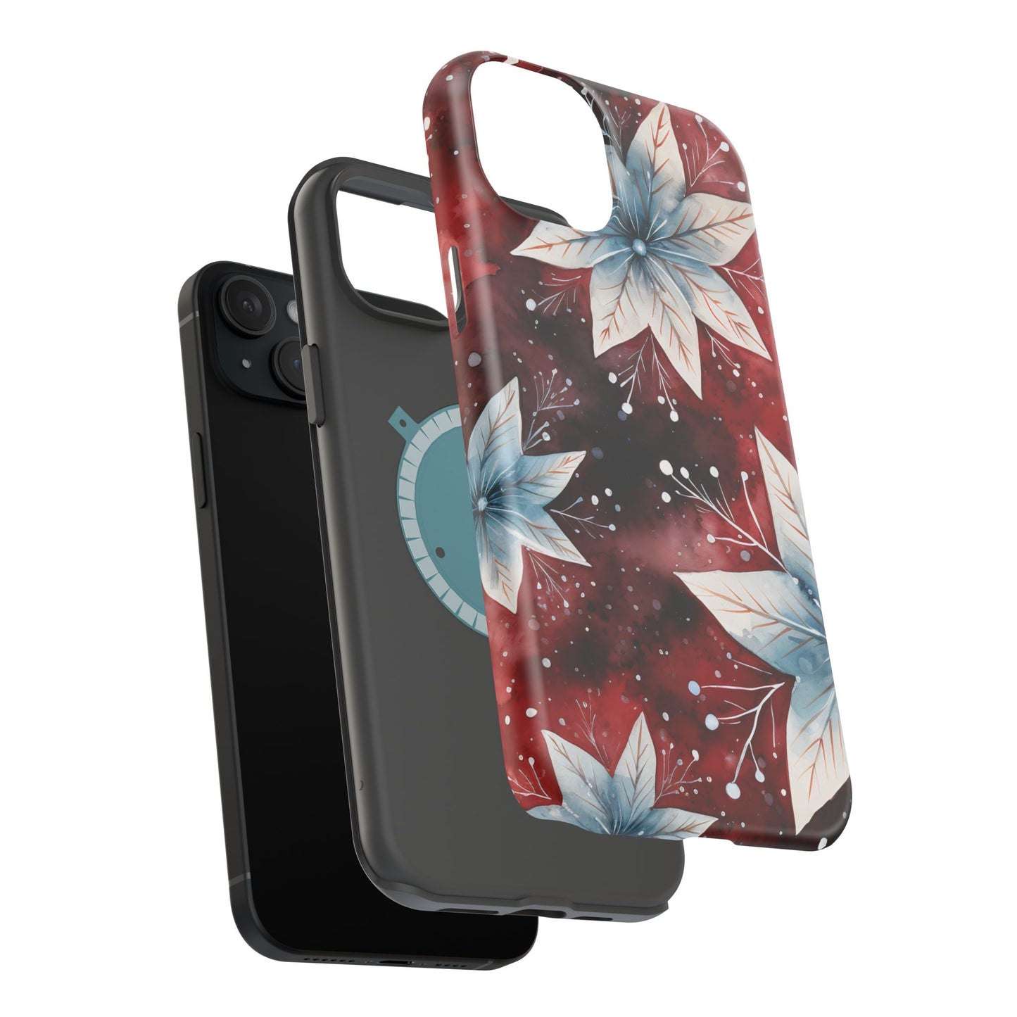 Winter Bloom Poinsettia – MagSafe iPhone Case