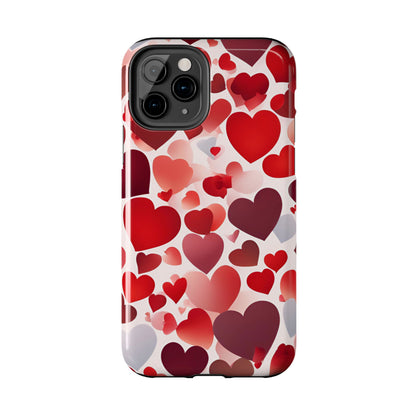 iPhone Case: Romantic Red Heart Gradient Case