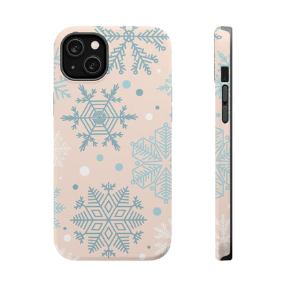 Winter Snowflakes MagSafe iPhone Case – Shockproof, Smooth Matte Finish, Dual-Layer Protection