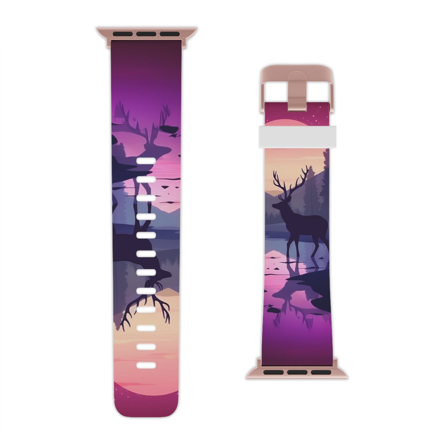 Twilight Elegance Stag Reflection Apple Watch Band