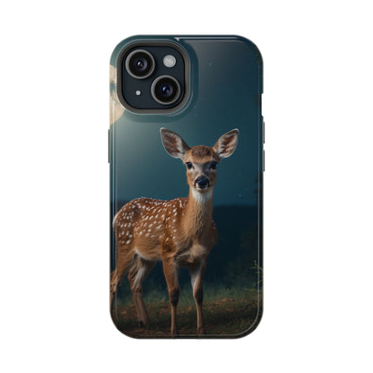 MagSafe-Compatible iPhone Case – Mystic Fawn Under the Moonlit Sky