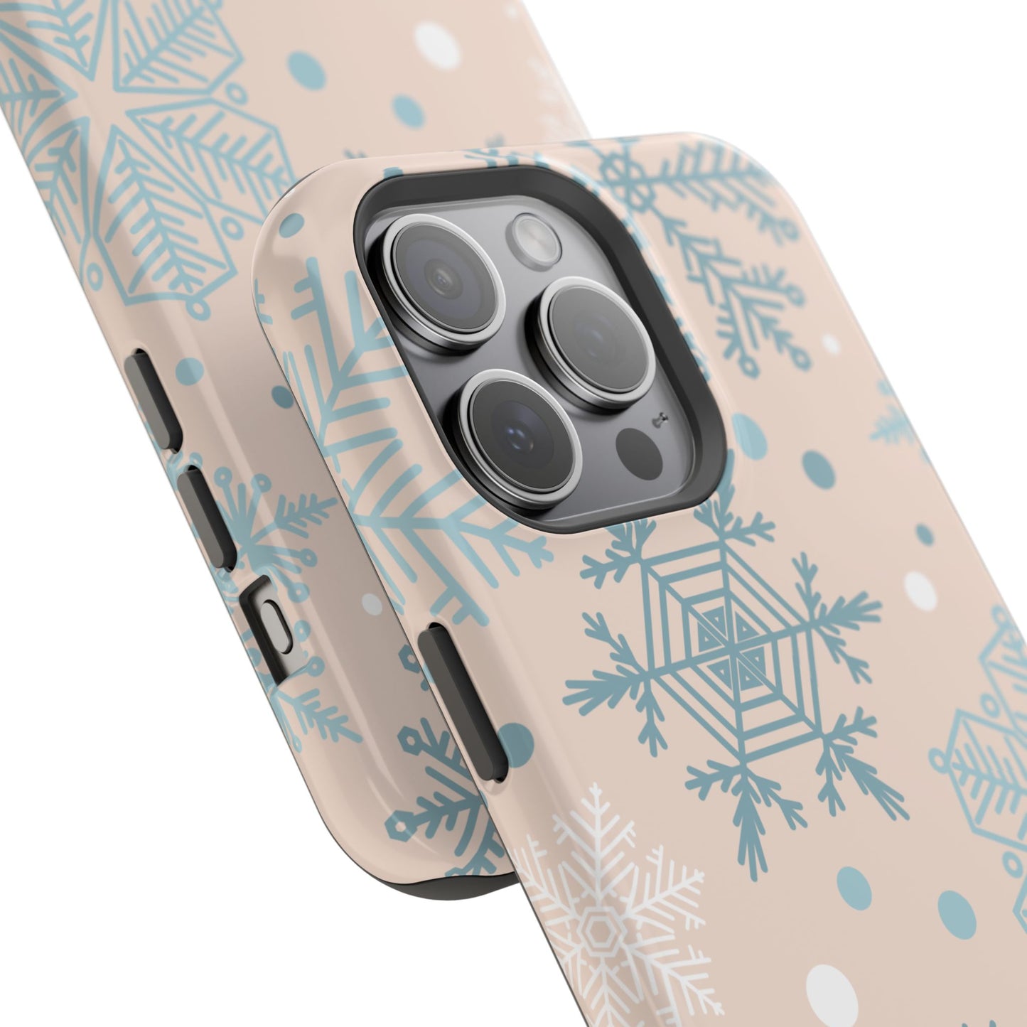 Winter Snowflakes MagSafe iPhone Case – Shockproof, Smooth Matte Finish, Dual-Layer Protection