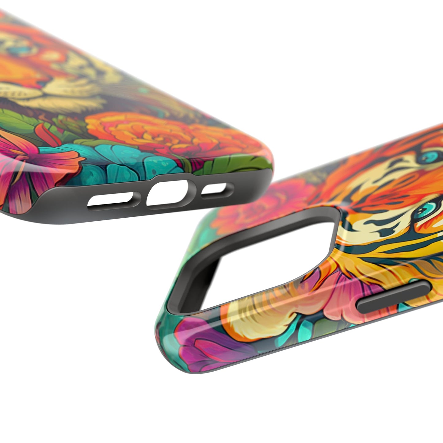 Fierce Rainbow Tiger Art - MagSafe iPhone Case