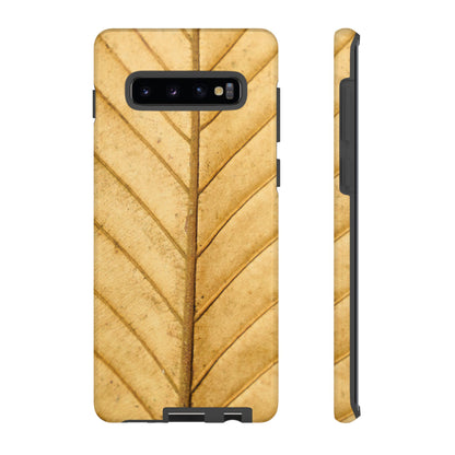 Golden Leaf Texture Samsung Galaxy Case – Minimal Nature