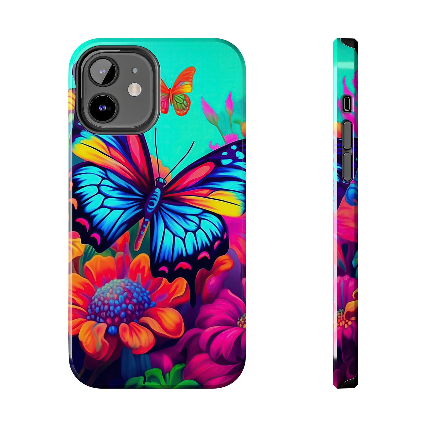 Vivid Butterfly & Floral Burst - iPhone Series Case