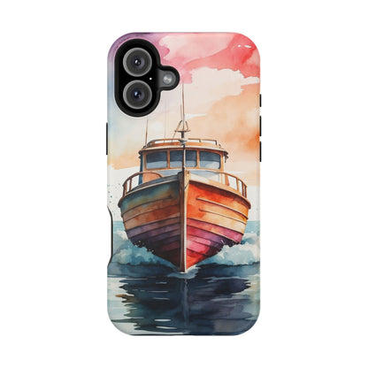 Sunset Sail Watercolor Boat –  MagSafe iPhone Series Case