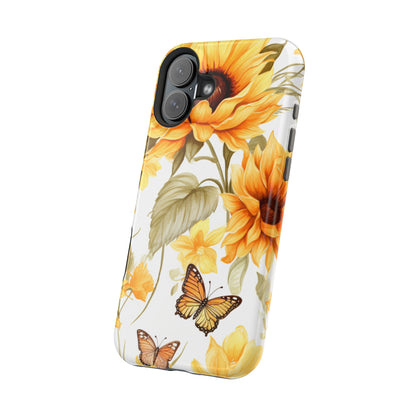Sunflower & Butterfly Bliss - MagSafe iPhone Series Case