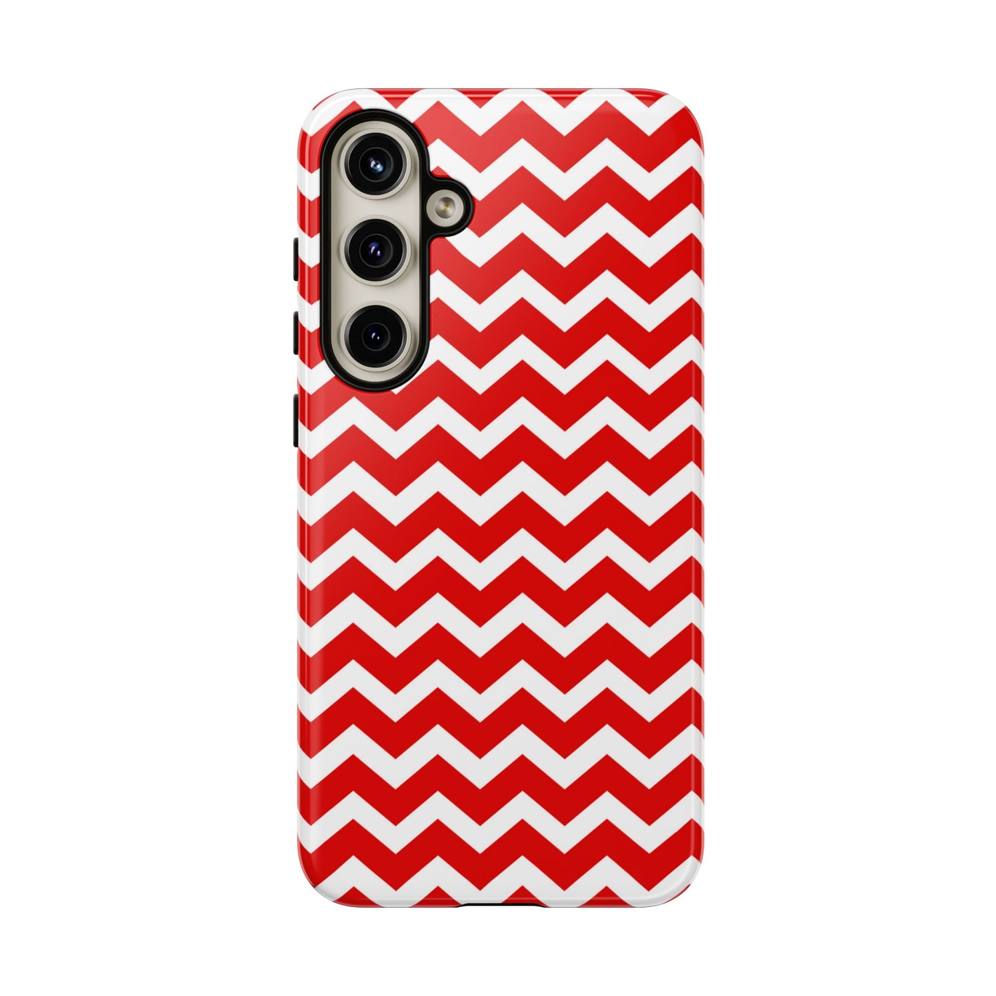 Bold Red & White Chevron – Modern Geometric Samsung Galaxy Case