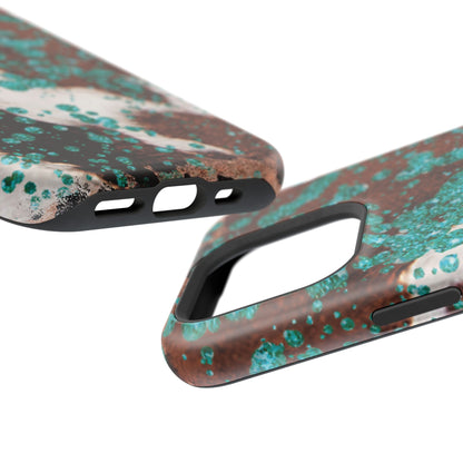 Teal Glitter Cowhide - MagSafe iPhone Series Case