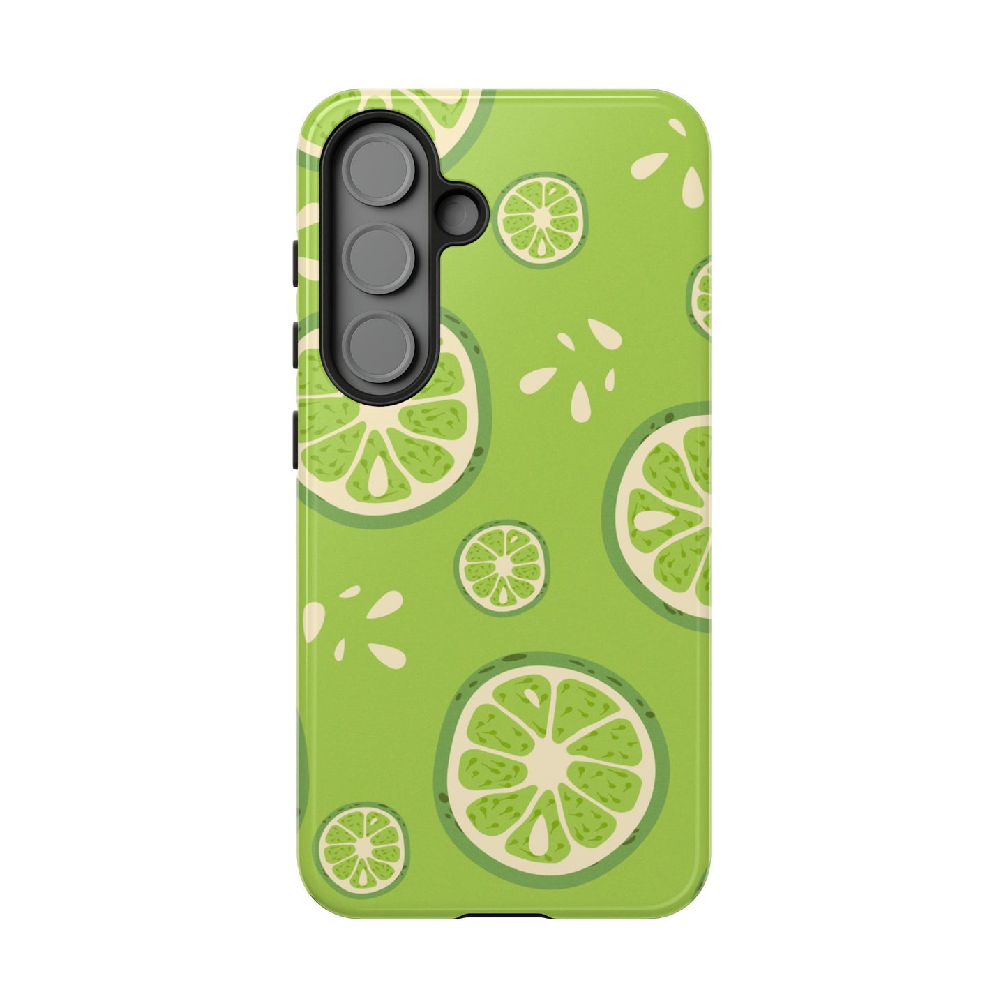 Zesty Lime Splash Tough Samsung Galaxy Case – Fresh Citrus Design, Dual-Layer Protection